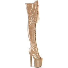 Load image into Gallery viewer, Tacones Pleaser FLAMINGO-3021GP Dorado Purpurina Charol
