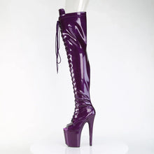 Load image into Gallery viewer, Tacones Pleaser FLAMINGO-3021GP Morado Purpurina Charol
