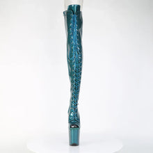 Load image into Gallery viewer, Tacones Pleaser FLAMINGO-3021GP Teal Purpurina Charol
