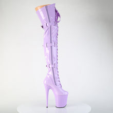 Carregar imagem no visualizador da galeria, Botas Pleaser FLAMINGO-3028 - Verniz lavanda elástico / Lavanda
