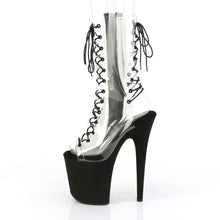 Carregar imagem no visualizador da galeria, Tacones Pleaser FLAMINGO-800-60FS Transparente Negro Faux
