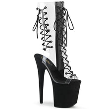 Carregar imagem no visualizador da galeria, Tacones Pleaser FLAMINGO-800-60FS Transparente Negro Faux
