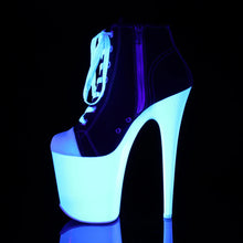 Cargar imagen en el visor de la galería, Tacones Pleaser FLAMINGO-800SK-02 Negro Canvas Neon
