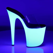 Carregar imagem no visualizador da galeria, Tacones Pleaser FLAMINGO-801UV Transparente Neon Blanco

