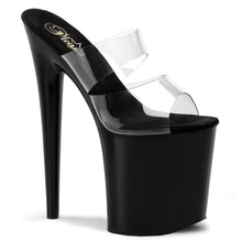 Cargar imagen en el visor de la galería, Tacones Pleaser FLAMINGO-802 Transparente Negro
