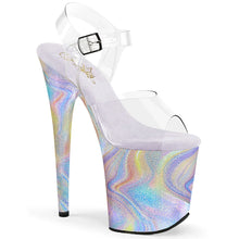 Cargar imagen en el visor de la galería, Tacones Pleaser FLAMINGO-808CRF Transparente Lavanda Purpurinas
