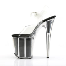 Cargar imagen en el visor de la galería, Tacones Pleaser FLAMINGO-808G Transparente Negro Gltr
