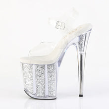 Cargar imagen en el visor de la galería, Tacones Pleaser FLAMINGO-808G Transparente Plata Gltr
