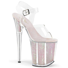Load image into Gallery viewer, Tacones Pleaser FLAMINGO-808G Transparente Opal Purpurina
