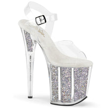 Cargar imagen en el visor de la galería, Tacones Pleaser FLAMINGO-808G Transparente Plata Gltr
