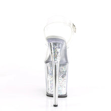 Cargar imagen en el visor de la galería, Tacones Pleaser FLAMINGO-808GF Transparente Plata Purpurina

