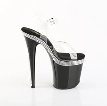 Carregar imagem no visualizador da galeria, Tacones Pleaser FLAMINGO-808MLS Transparente Negro

