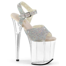 Cargar imagen en el visor de la galería, Tacones Pleaser FLAMINGO-808N-RS Plata Transparente
