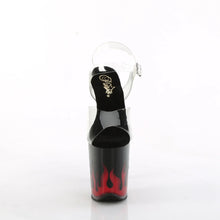 Load image into Gallery viewer, Tacones Pleaser FLAMINGO-808NLFL Transparente Negro Rojo
