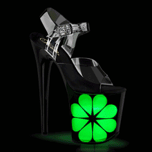 Carregar imagem no visualizador da galeria, Tacones Pleaser FLAMINGO-808NLHS Transparente Negro
