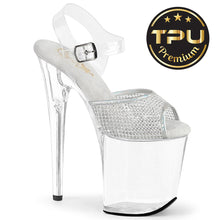 Cargar imagen en el visor de la galería, Tacones Pleaser FLAMINGO-808PREM-RSN - Transparente Strass Plata

