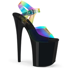 Cargar imagen en el visor de la galería, Tacones Pleaser FLAMINGO-808RB Rainbow Negro
