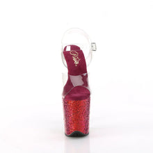 Cargar imagen en el visor de la galería, Tacones Pleaser FLAMINGO-808RBG Transparente Rainbow Purpurina
