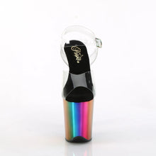 Cargar imagen en el visor de la galería, Tacones Pleaser FLAMINGO-808RC Transparente Rainbow Cromo
