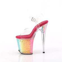 Cargar imagen en el visor de la galería, Tacones Pleaser FLAMINGO-808RG-02 Transparente Rainbow Confetti
