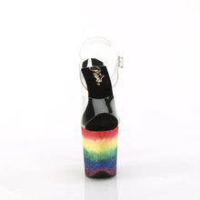 Cargar imagen en el visor de la galería, Tacones Pleaser FLAMINGO-808RG-04 Transparente Rainbow Purpurina
