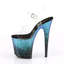 Cargar imagen en el visor de la galería, Tacones Pleaser FLAMINGO-808SS Transparente Negro Azul
