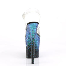 Cargar imagen en el visor de la galería, Tacones Pleaser FLAMINGO-808SS Transparente Negro Azul
