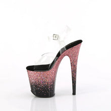 Load image into Gallery viewer, Tacones Pleaser FLAMINGO-808SS Transparente Negro Rosa
