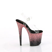 Load image into Gallery viewer, Tacones Pleaser FLAMINGO-808SS Transparente Negro Rosa
