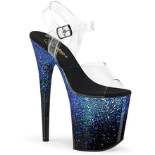 Cargar imagen en el visor de la galería, Tacones Pleaser FLAMINGO-808SS Transparente Negro Azul
