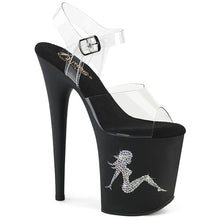 Carregar imagem no visualizador da galeria, Tacones Pleaser FLAMINGO-808TGRS Transparente Negro Plata

