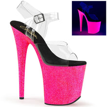 Cargar imagen en el visor de la galería, Tacones Pleaser FLAMINGO-808UVG Transparente Neon H.
