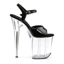 Cargar imagen en el visor de la galería, Tacones Pleaser FLAMINGO-809 - Negro charol / Transparente
