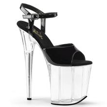 Cargar imagen en el visor de la galería, Tacones Pleaser FLAMINGO-809 - Negro charol / Transparente
