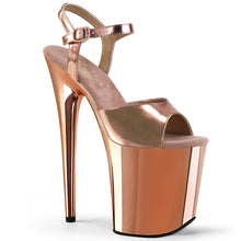 Cargar imagen en el visor de la galería, Tacones Pleaser FLAMINGO-809 - PU metalizado oro rosa / Cromo oro rosa
