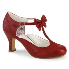 Cargar imagen en el visor de la galería, Tacones Pin Up Couture FLAPPER-11 Rojo Piel Sintética

