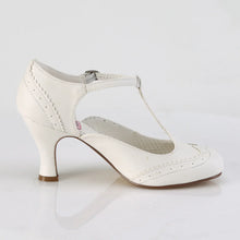 Load image into Gallery viewer, Tacones Pin Up Couture FLAPPER-26 Blanco Pu

