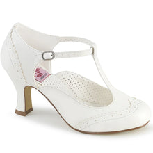 Load image into Gallery viewer, Tacones Pin Up Couture FLAPPER-26 Blanco Pu
