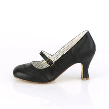 Cargar imagen en el visor de la galería, Tacones Pin Up Couture FLAPPER-32 Negro Piel Sintética
