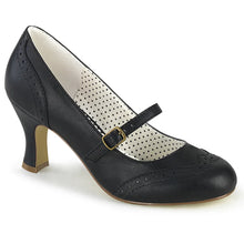 Cargar imagen en el visor de la galería, Tacones Pin Up Couture FLAPPER-32 Negro Piel Sintética
