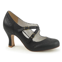 Cargar imagen en el visor de la galería, Tacones Pin Up Couture FLAPPER-35 Negro Piel Sintética
