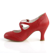 Carregar imagem no visualizador da galeria, Tacones Pin Up Couture FLAPPER-35 Rojo Piel Sintética
