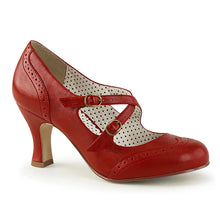 Carregar imagem no visualizador da galeria, Tacones Pin Up Couture FLAPPER-35 Rojo Piel Sintética
