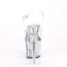 Load image into Gallery viewer, Tacones Pleaser FLASHDANCE-708SCH Transparente Plata Hologram
