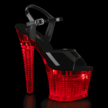 Cargar imagen en el visor de la galería, Tacones Pleaser FLASHDANCE-709SPEC Negro Transparente
