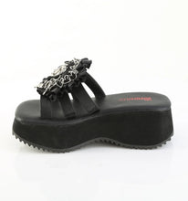 Carregar imagem no visualizador da galeria, Sandalias Demonia FLIP-16 Negro Piel vegana-Satin
