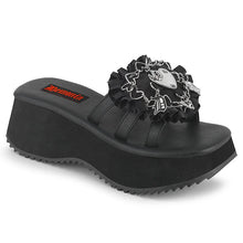 Carregar imagem no visualizador da galeria, Sandalias Demonia FLIP-16 Negro Piel vegana-Satin
