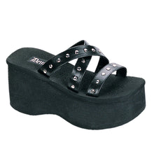 Cargar imagen en el visor de la galería, Sandalias Demonia FUNN-19 Negro Piel vegana
