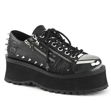Load image into Gallery viewer, Zapatos con plataforma Demonia GRAVEDIGGER-04 Negro Piel vegana
