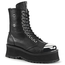 Carregar imagem no visualizador da galeria, Zapatos con plataforma Demonia GRAVEDIGGER-10 Negro Piel vegana
